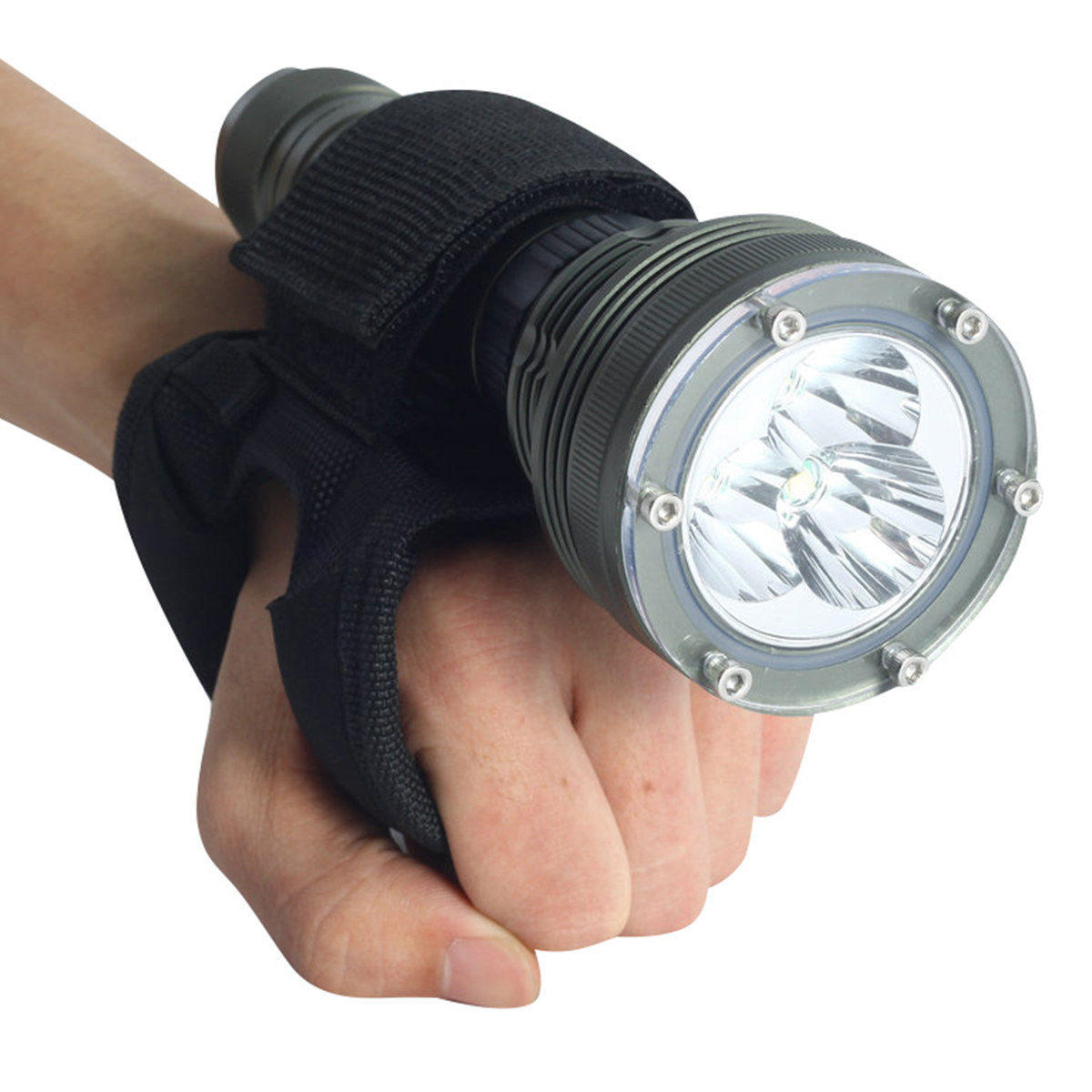 Underwater Flashlight - Adjustable Flashlight Holder Wrist Strap For