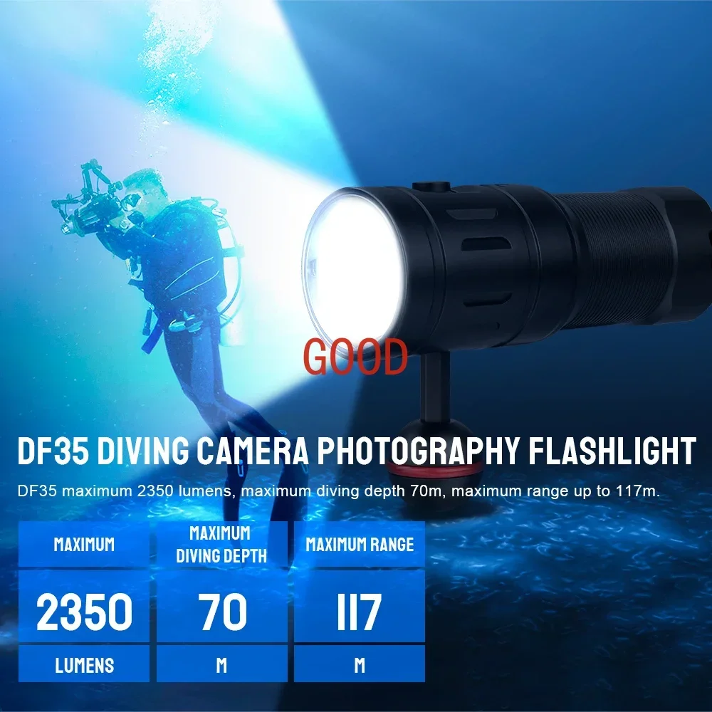Trustfire DF35 Diving Flashlig - Underwater Flashlight recension och pris