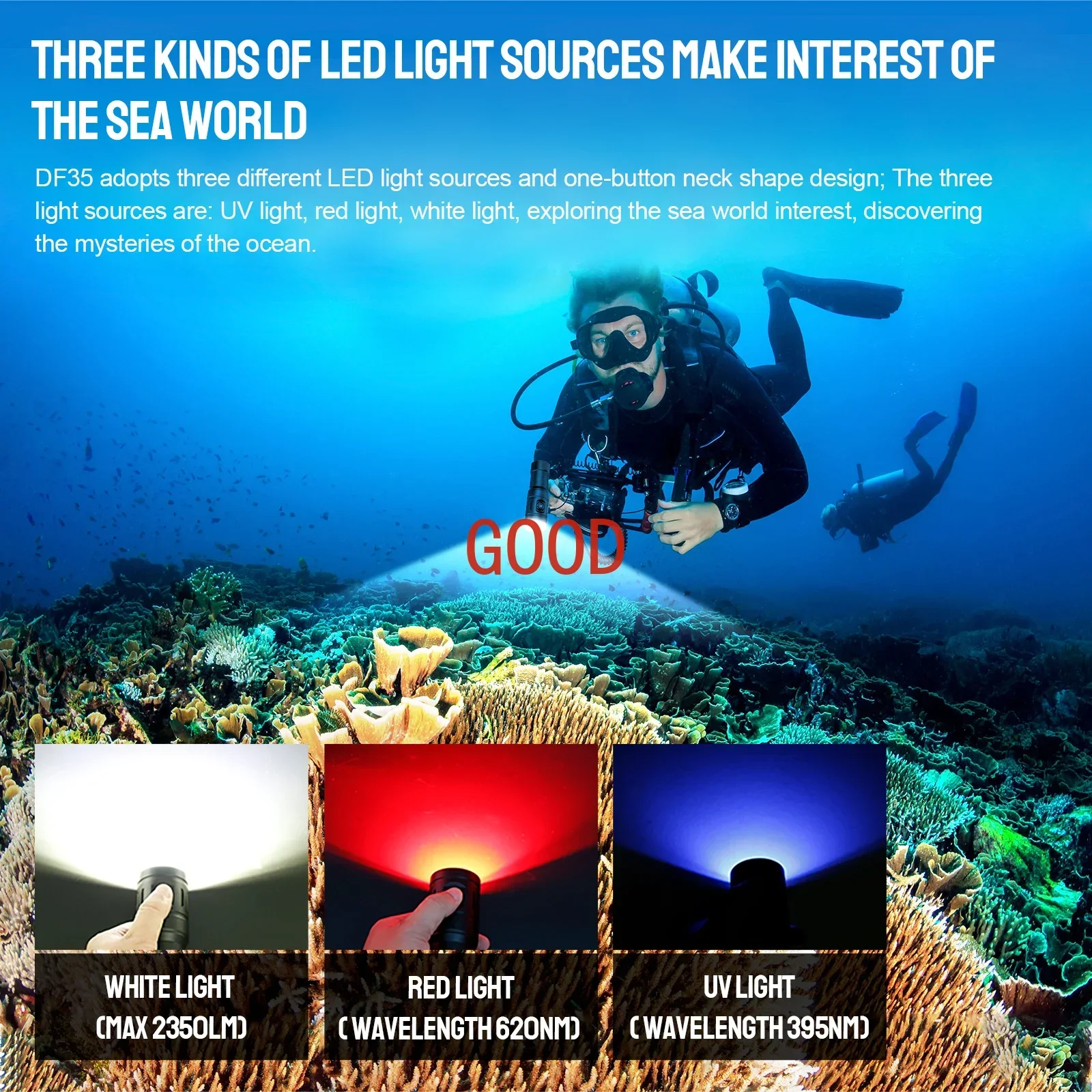 Trustfire DF35 Diving Flashlig - Underwater Flashlight recension och pris
