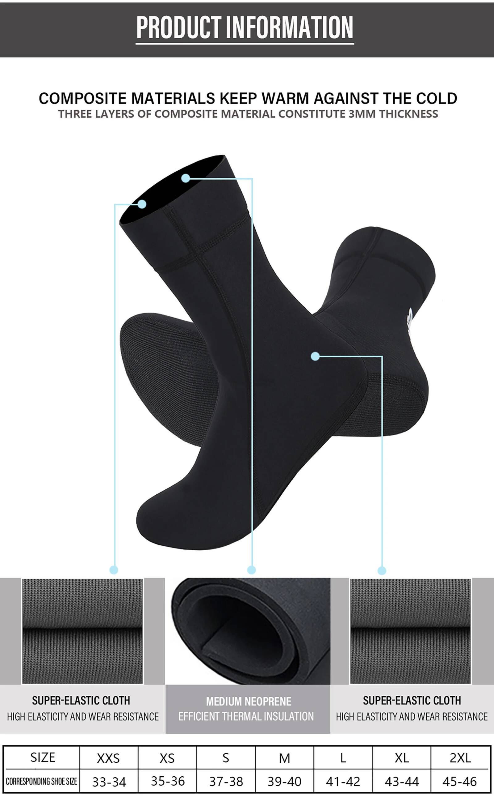 Socks Socks 1.5mm/3mm/5mm Beac - Wetsuit 3Mm Neoprene recension och pris