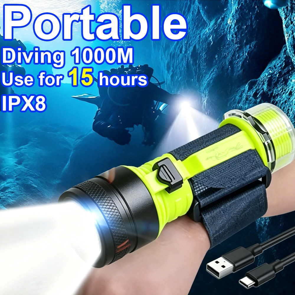 New Portable Professional LED  - Underwater Flashlight recension och pris